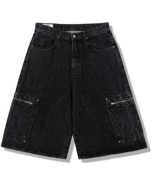 ジッパーカーゴバermudaパンツ