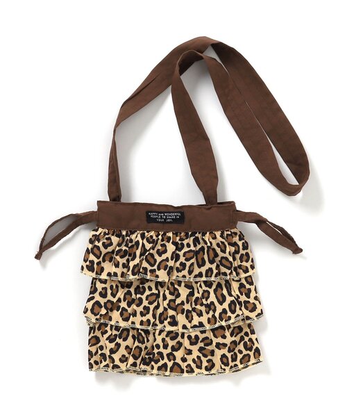 BREEZE(ブリーズ)の「フリル巾着バック(ショルダーバッグ・キッズ・ブラウン/ピンク・FREE)」の1枚目の写真