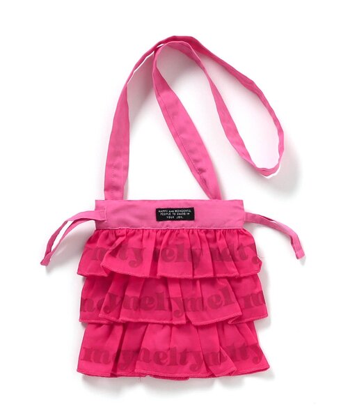 BREEZE(ブリーズ)の「フリル巾着バック(ショルダーバッグ・キッズ・ブラウン/ピンク・FREE)」の2枚目の写真