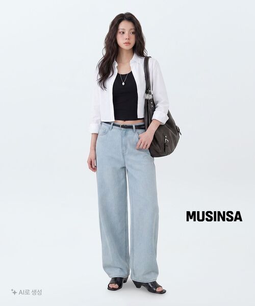 MUSINSA STANDARD WOMAN（ムシンサスタンダードウーマン）の「ウィメンズスリムフィットクロップシャツ[ホワイト]（シャツ/ブラウス・レディース・その他・SMALL/MEDIUM/LARGE/X-SMALL）」の20枚目の写真