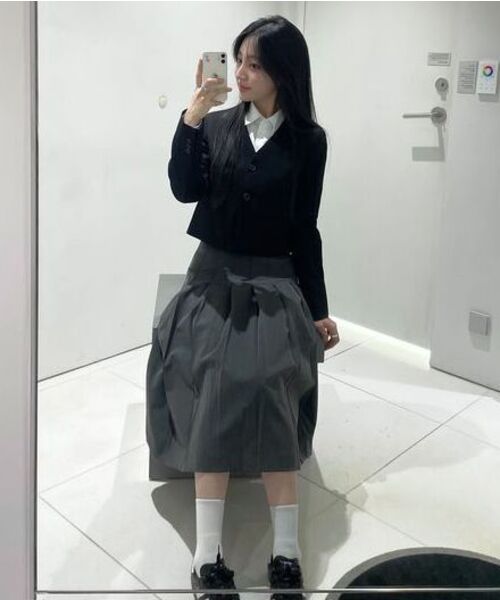 MUSINSA STANDARD WOMAN（ムシンサスタンダードウーマン）の「ウィメンズスリムフィットクロップシャツ[ホワイト]（シャツ/ブラウス・レディース・その他・SMALL/MEDIUM/LARGE/X-SMALL）」の11枚目の写真