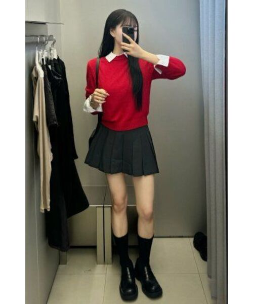 MUSINSA STANDARD WOMAN（ムシンサスタンダードウーマン）の「ウィメンズスリムフィットクロップシャツ[ホワイト]（シャツ/ブラウス・レディース・その他・SMALL/MEDIUM/LARGE/X-SMALL）」の6枚目の写真