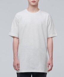 レイヤードクルーネックTシャツ_ロング丈 [オートミール]