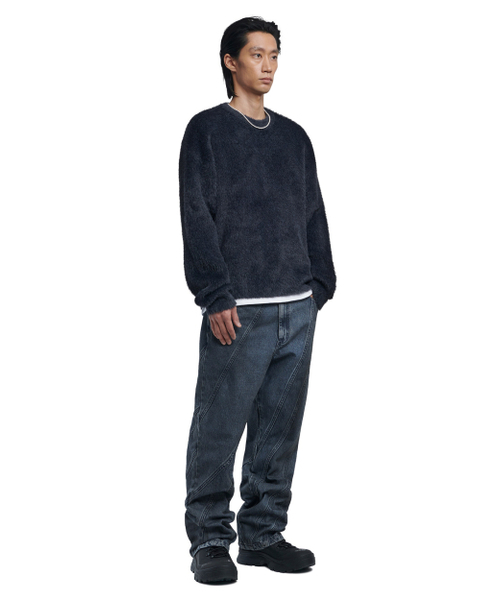 NOMANUAL(NOMANUAL)の「CROPPED HAIRY KNIT - DUSK(ニット/セーター・レディース・その他・SMALL/MEDIUM)」の3枚目の写真