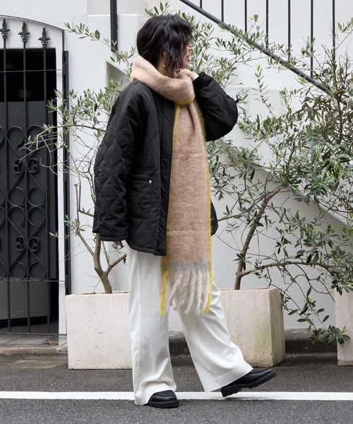 MICA&DEAL（マイカ＆ディール）の「ノーカラーキルティングコート（ノーカラーコート・レディース・オフホワイト/ブラック/ブラウン・FREE）」の16枚目の写真