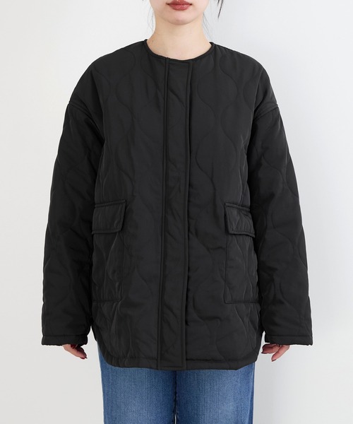 ノーカラーキルティングコート（ノーカラーコート）｜MICA&DEAL