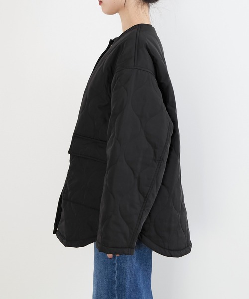 ノーカラーキルティングコート（ノーカラーコート）｜MICA&DEAL