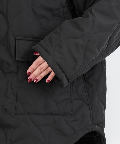 MICA&DEAL（マイカ＆ディール）の「ノーカラーキルティングコート（ノーカラーコート・レディース・オフホワイト/ブラック/ブラウン・FREE）」の22枚目の写真