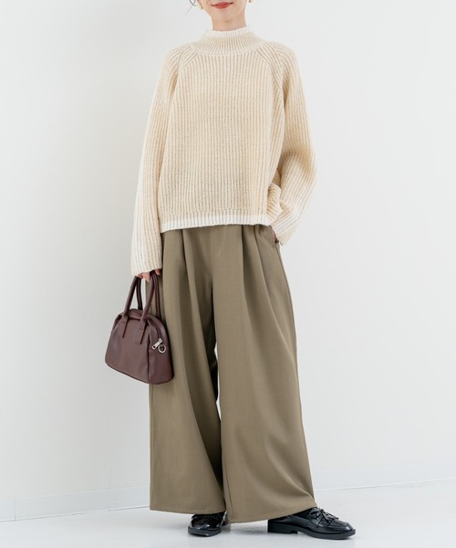 refinedworks（リファインドワークス）の「【refinedworks】冬の表情を彩る ラインニット（ニット/セーター・レディース・ベージュ/オレンジ・FREE）」の18枚目の写真