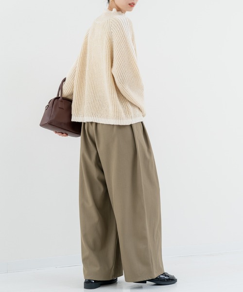 refinedworks（リファインドワークス）の「【refinedworks】冬の表情を彩る ラインニット（ニット/セーター・レディース・ベージュ/オレンジ・FREE）」の20枚目の写真