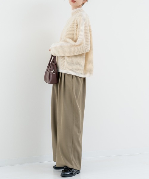 refinedworks（リファインドワークス）の「【refinedworks】冬の表情を彩る ラインニット（ニット/セーター・レディース・ベージュ/オレンジ・FREE）」の21枚目の写真