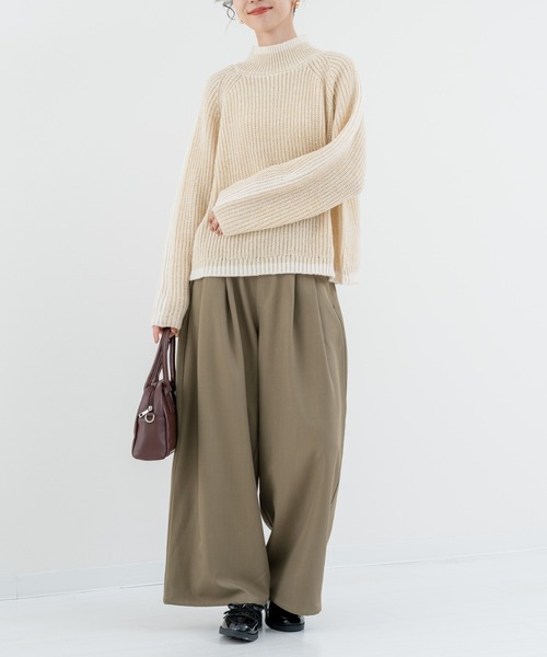 refinedworks（リファインドワークス）の「【refinedworks】冬の表情を彩る ラインニット（ニット/セーター・レディース・ベージュ/オレンジ・FREE）」の22枚目の写真