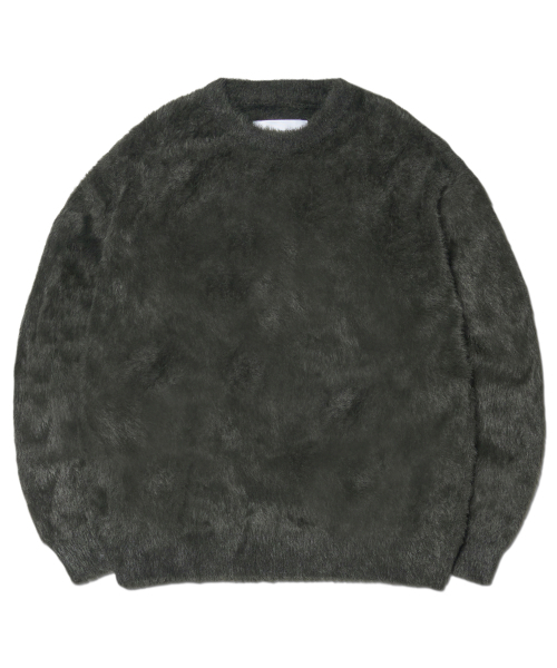NOMANUAL(NOMANUAL)の「CROPPED HAIRY KNIT - KHAKI(ニット/セーター・レディース・その他・MEDIUM/LARGE/X-LARGE/SMALL)」の1枚目の写真