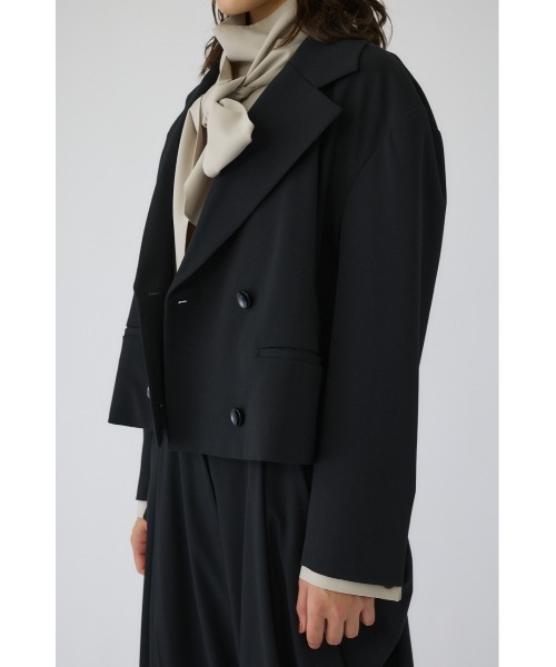 RIM.ARK（リムアーク）の「Double breasted short JK ダブルブレストショートジャケット（テーラードジャケット・レディース・ブラウン/ベージュ/ブラック・FREE）」の5枚目の写真