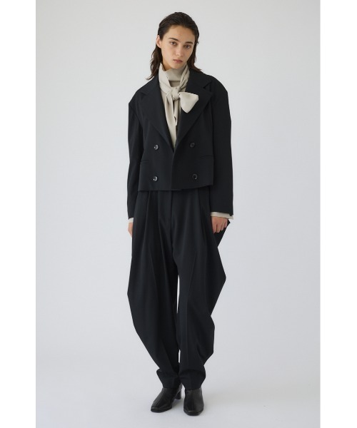 RIM.ARK（リムアーク）の「Double breasted short JK ダブルブレストショートジャケット（テーラードジャケット・レディース・ブラウン/ベージュ/ブラック・FREE）」の7枚目の写真