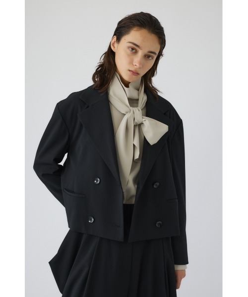 RIM.ARK（リムアーク）の「Double breasted short JK ダブルブレストショートジャケット（テーラードジャケット・レディース・ブラウン/ベージュ/ブラック・FREE）」の11枚目の写真