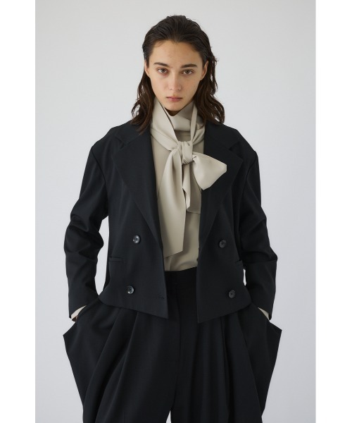 RIM.ARK（リムアーク）の「Double breasted short JK ダブルブレストショートジャケット（テーラードジャケット・レディース・ブラウン/ベージュ/ブラック・FREE）」の12枚目の写真