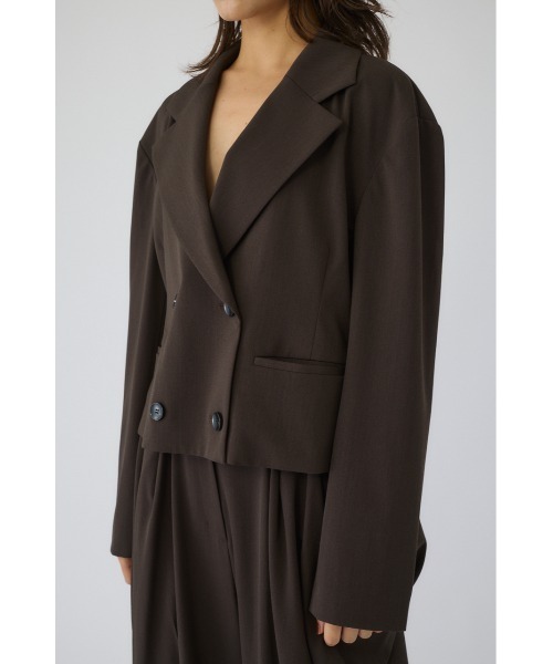 RIM.ARK（リムアーク）の「Double breasted short JK ダブルブレストショートジャケット（テーラードジャケット・レディース・ブラウン/ベージュ/ブラック・FREE）」の17枚目の写真