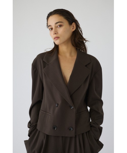 RIM.ARK（リムアーク）の「Double breasted short JK ダブルブレストショートジャケット（テーラードジャケット・レディース・ブラウン/ベージュ/ブラック・FREE）」の19枚目の写真