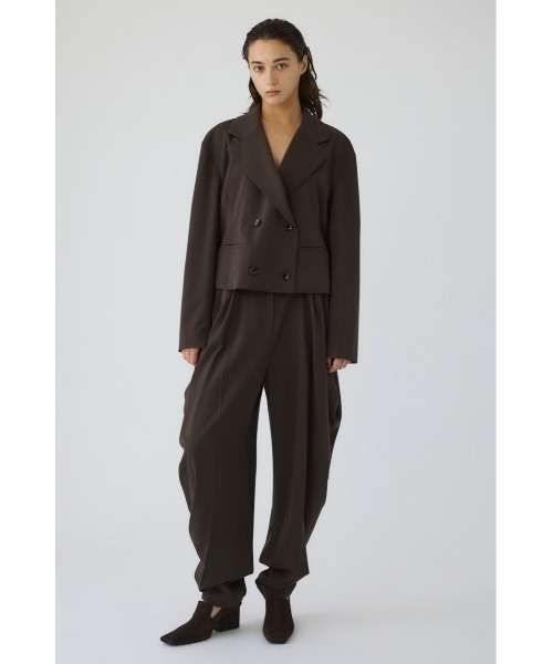 RIM.ARK（リムアーク）の「Double breasted short JK ダブルブレストショートジャケット（テーラードジャケット・レディース・ブラウン/ベージュ/ブラック・FREE）」の21枚目の写真