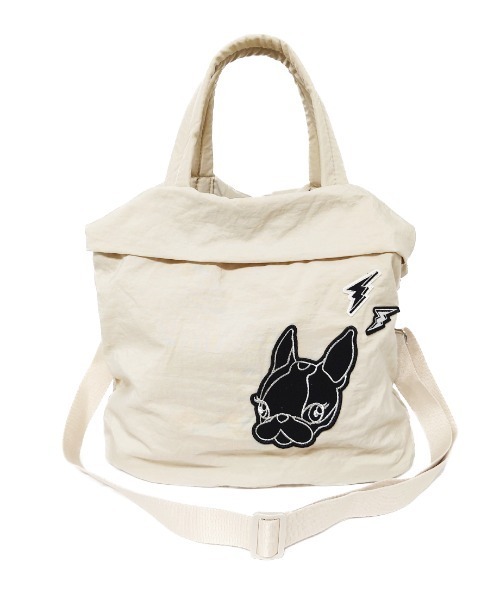 CRYSTAL BALL(クリスタルボール)の「軽量2WAYナイロントートバッグ(トートバッグ・レディース・ベージュ/グリーン/イエロー・FREE)」の2枚目の写真