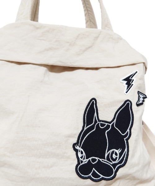 CRYSTAL BALL(クリスタルボール)の「軽量2WAYナイロントートバッグ(トートバッグ・レディース・ベージュ/グリーン/イエロー・FREE)」の5枚目の写真