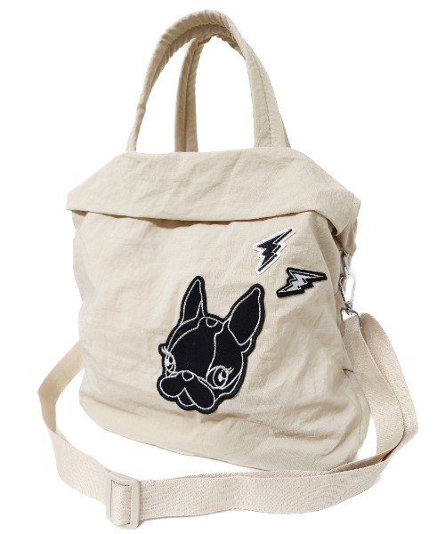 CRYSTAL BALL(クリスタルボール)の「軽量2WAYナイロントートバッグ(トートバッグ・レディース・ベージュ/グリーン/イエロー・FREE)」の6枚目の写真