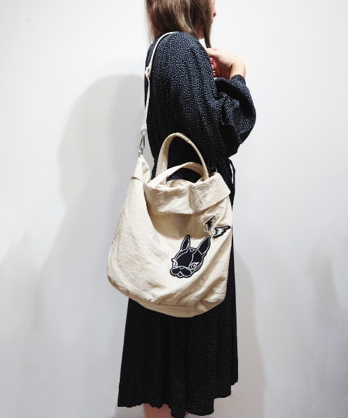 CRYSTAL BALL(クリスタルボール)の「軽量2WAYナイロントートバッグ(トートバッグ・レディース・ベージュ/グリーン/イエロー・FREE)」の10枚目の写真