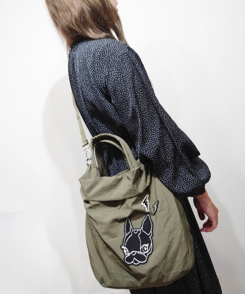 CRYSTAL BALL(クリスタルボール)の「軽量2WAYナイロントートバッグ(トートバッグ・レディース・ベージュ/グリーン/イエロー・FREE)」の9枚目の写真