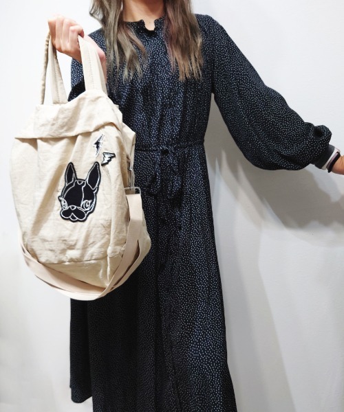 CRYSTAL BALL(クリスタルボール)の「軽量2WAYナイロントートバッグ(トートバッグ・レディース・ベージュ/グリーン/イエロー・FREE)」の4枚目の写真