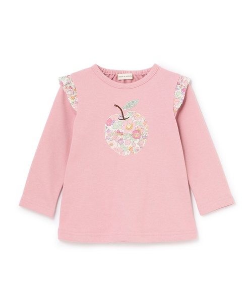 sense of wonder(センスオブワンダー)の「リバティリンゴトレーナー(スウェット・キッズ・チャコール/ネイビー/ピンク・80cm/90cm/100cm/110cm/120cm/130cm)」の1枚目の写真