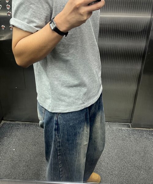 DIMITRI BLACK（ディミトリブラック）の「ワンタックカーブドクリースウォッシングワイドデニムパンツ_ダストインディゴ（デニムパンツ・レディース・その他・MEDIUM/LARGE/X-LARGE）」の19枚目の写真