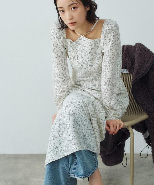 CODE A（コードエー）の「femi dot dress（ワンピース・レディース・ブラック系/ホワイト系3・36/38）」の7枚目の写真