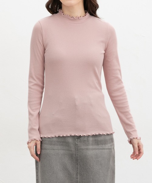 Honeys(ハニーズ)の「メローハイネックTシャツ(Tシャツ/カットソー・レディース・ライトピンク/ライトグリーン/イエロー・L/LL/M/S)」の18枚目の写真