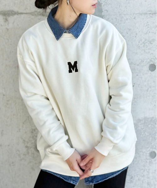 deux amour（ドゥーザムール）の「Mトレーナー（スウェット・レディース・ネイビー/グレー/アイボリー・FREE）」の2枚目の写真