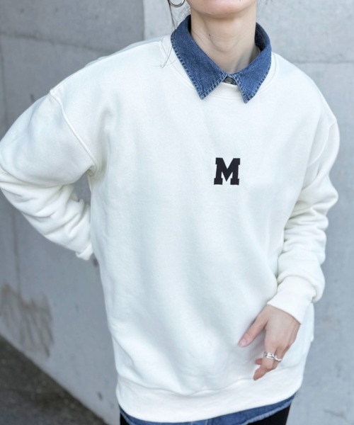 deux amour（ドゥーザムール）の「Mトレーナー（スウェット・レディース・ネイビー/グレー/アイボリー・FREE）」の4枚目の写真