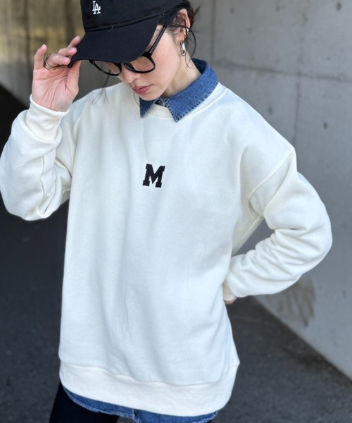 deux amour（ドゥーザムール）の「Mトレーナー（スウェット・レディース・ネイビー/グレー/アイボリー・FREE）」の5枚目の写真