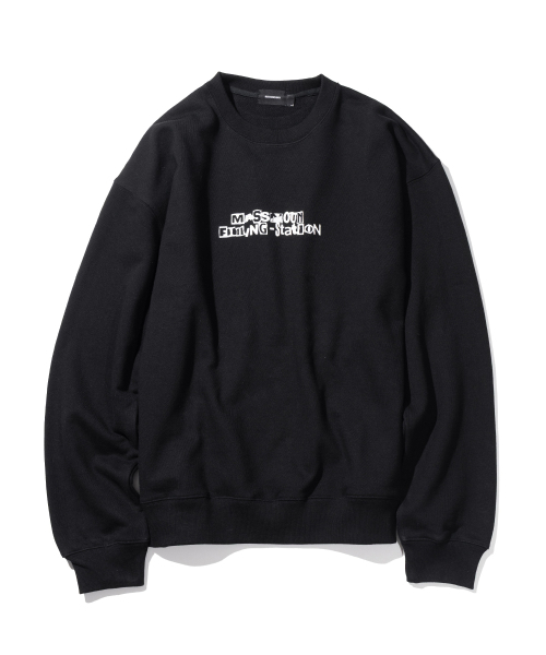MASSNOUN(マスノウン)の「フィリングステーション ヘビーオーバーサイズマンツーマンTシャツ MSHCR003-BK(スウェット・レディース・その他・SMALL/MEDIUM/LARGE/X-LARGE)」の1枚目の写真