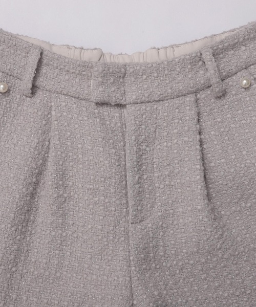 Fit more(フィットモア)の「ツイードパールポケットショートパンツ(その他パンツ・レディース・ブラック/アイボリー/グレイッシュベージュ・S/M)」の16枚目の写真
