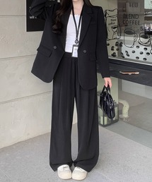 aimoha（アイモハ）の「aimoha　テーラードジャケット＋ワイドパンツセットアップ（セットアップ）」