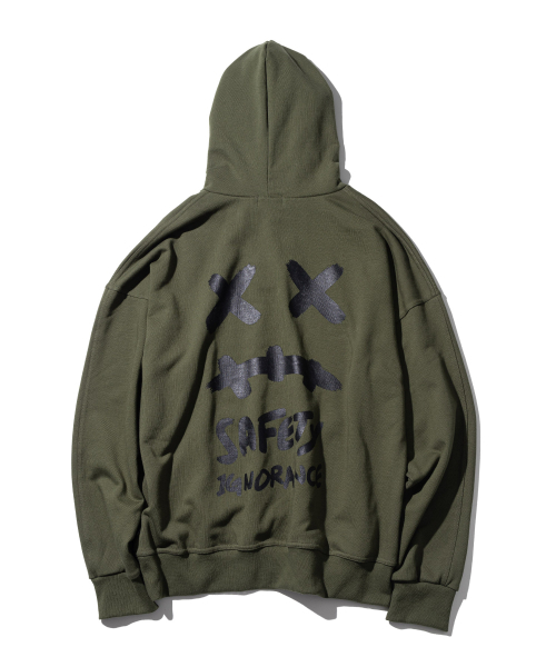 MASSNOUN(マスノウン)の「スマイルオーバーサイズヘビーフードパーカー MWZHD001-KK(パーカー・レディース・その他・MEDIUM/LARGE)」の1枚目の写真