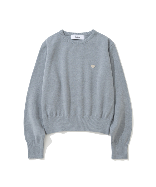 KNITTED(ニッティド)の「(W) ベーシックエッセンシャルウォッシャブルラウンドニット グレー(ニット/セーター・レディース・その他・FREE)」の2枚目の写真
