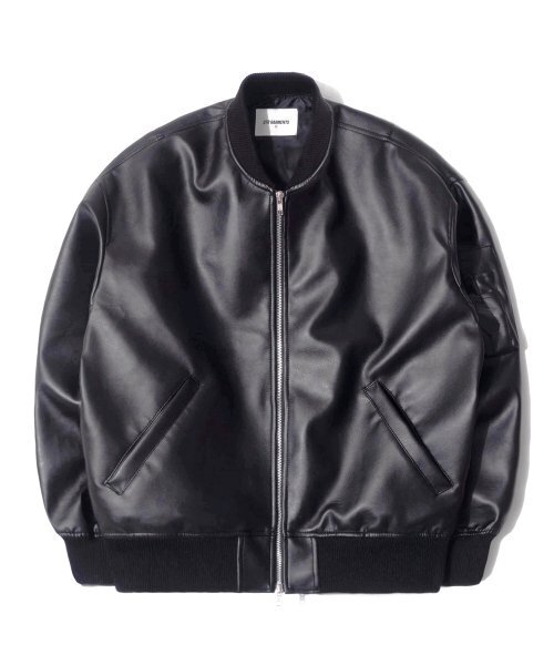 QT8 GARMENTS(キューティーエイトガーメント)の「GB Synthetic Leather MA-1 Jacket (Black)(ライダースジャケット・レディース・その他・LARGE/MEDIUM)」の2枚目の写真