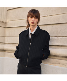 LMOOD（エルムード）の「French Wool Blend Officer Jacket Stripe（MA-1・メンズ）」