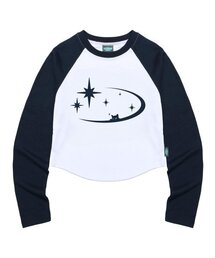 星海 ラグラン クロップ LS Tシャツ [ネイビー]