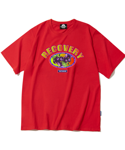 TRIPSHION(トリップション)の「ヴィンテージリカバリーグレープグラフィックTシャツ - レッド(Tシャツ/カットソー・メンズ・その他・MEDIUM/LARGE/X-LARGE)」の1枚目の写真
