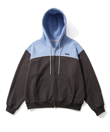 GARDEN EXPRESS（ガーデンエクスプレス）の「Color Block Hood Zip-Up (sky blue)（パーカー）」