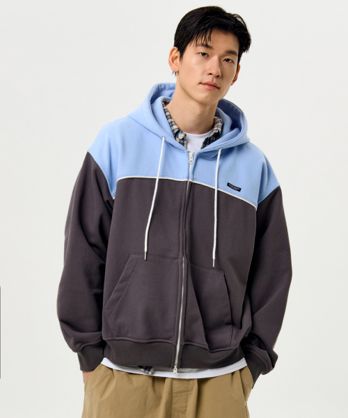 GARDEN EXPRESS(ガーデンエクスプレス)の「Color Block Hood Zip-Up (sky blue)(パーカー・メンズ・その他・LARGE/X-LARGE)」の2枚目の写真