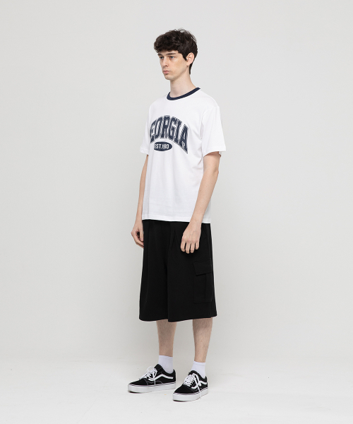 CHAMBROS（チャンブロス）の「カーゴポケットワンタックバミューダスウェットショートパンツ[ブラック]（その他パンツ・レディース・その他・LARGE/MEDIUM/X-LARGE）」の2枚目の写真