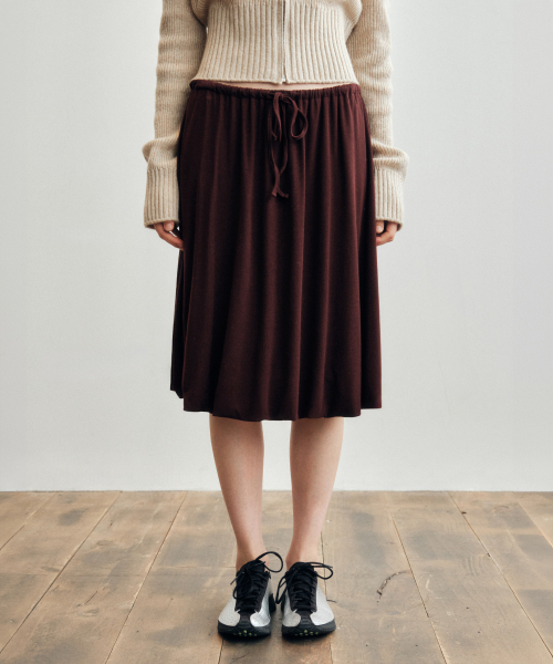 Every Day Comfort Balloon Midi Skirt_CTS621(Wine)（スカート